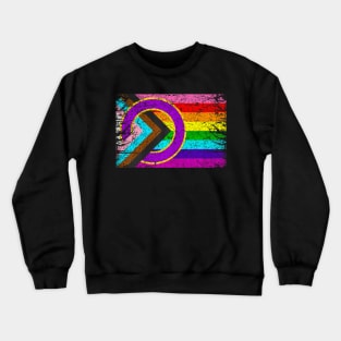 Intersex Inclusive Progress Pride Flag  LGBT Progress Crewneck Sweatshirt